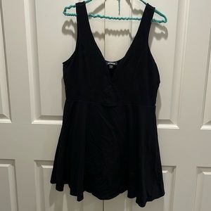 Express black fit & flare dress. Size Large.
